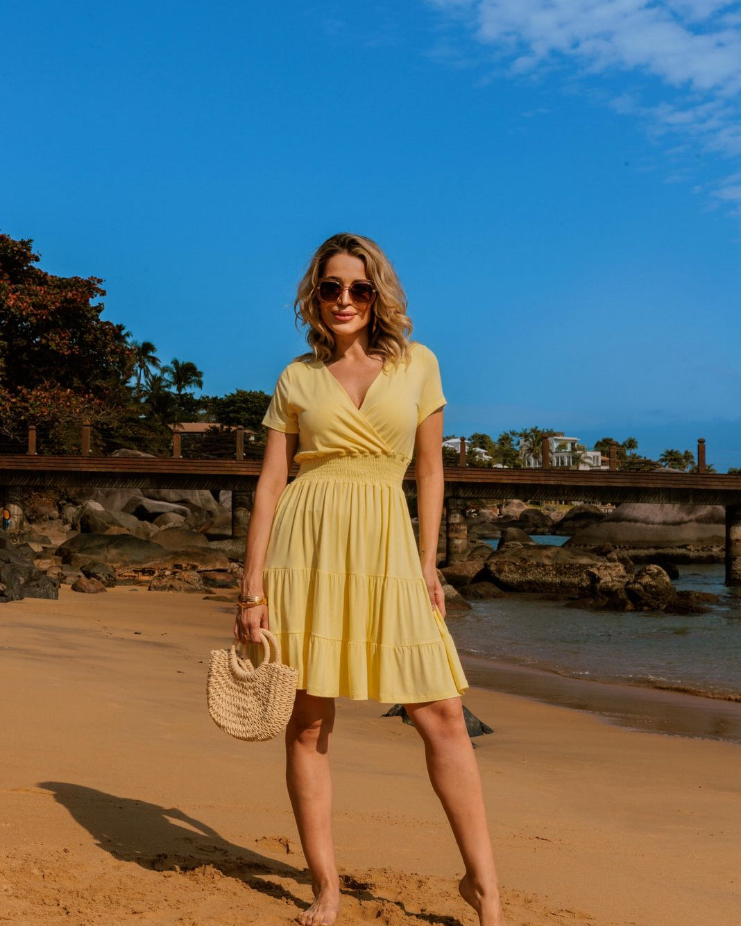 Vestido Mykonos - Amarelo