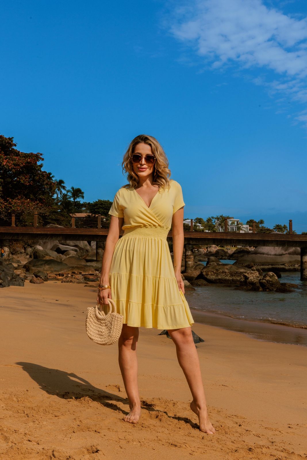 Vestido Mykonos - Amarelo
