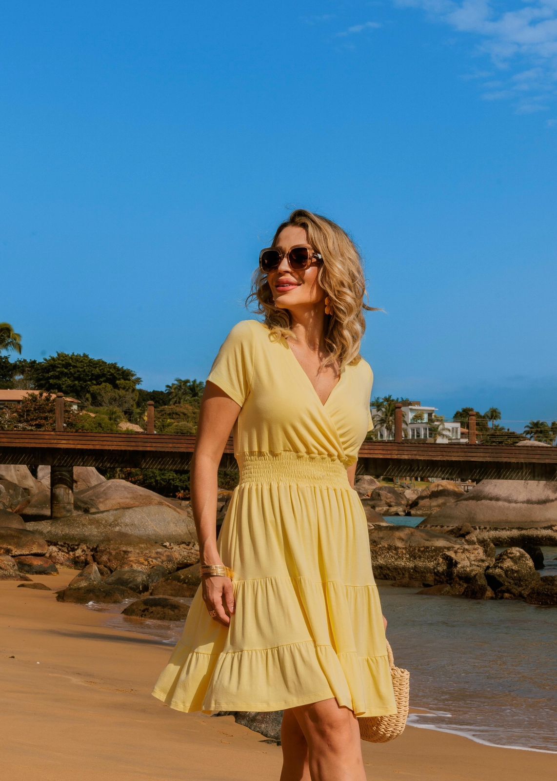 Vestido Mykonos - Amarelo