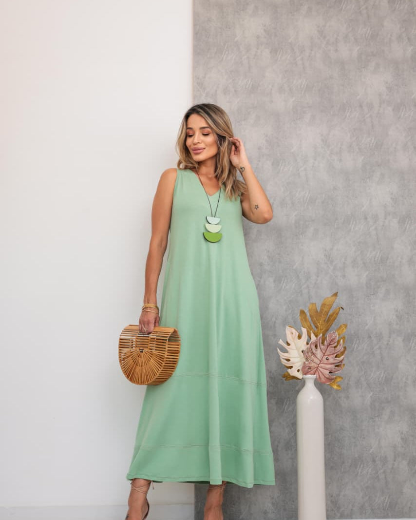 Vestido Nice - Verde Menta