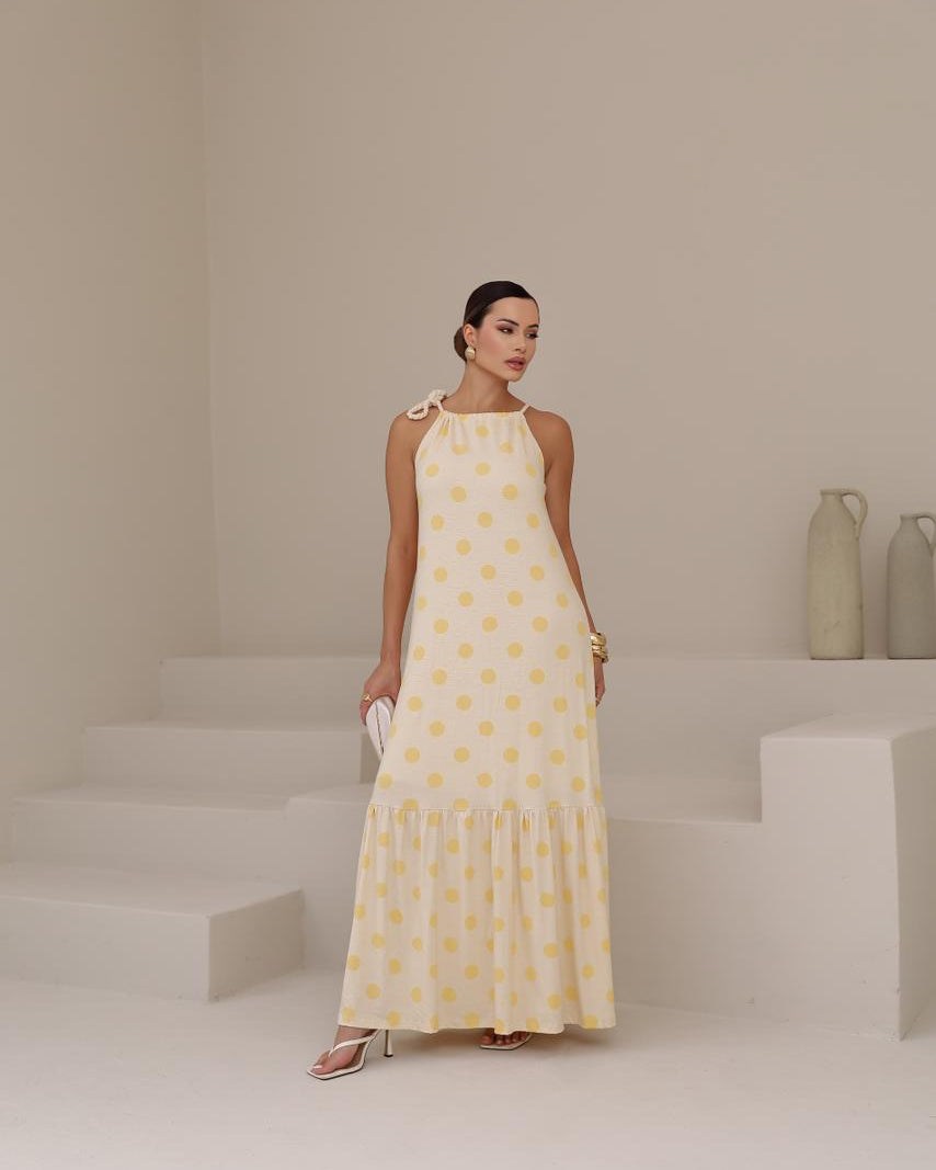 Vestido Poa - Amarelo