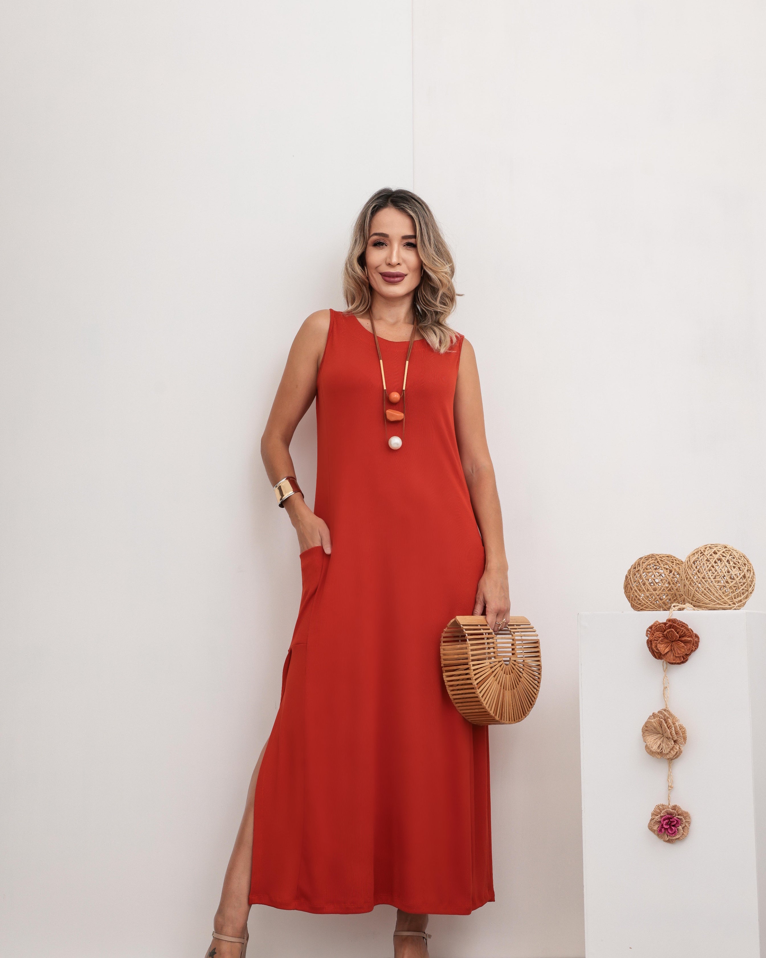 Vestido Rubi - Terracota