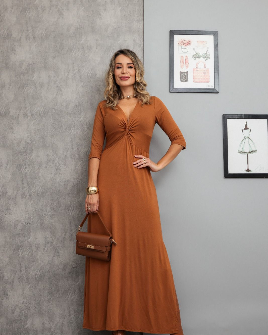 Vestido Safari - Caramelo