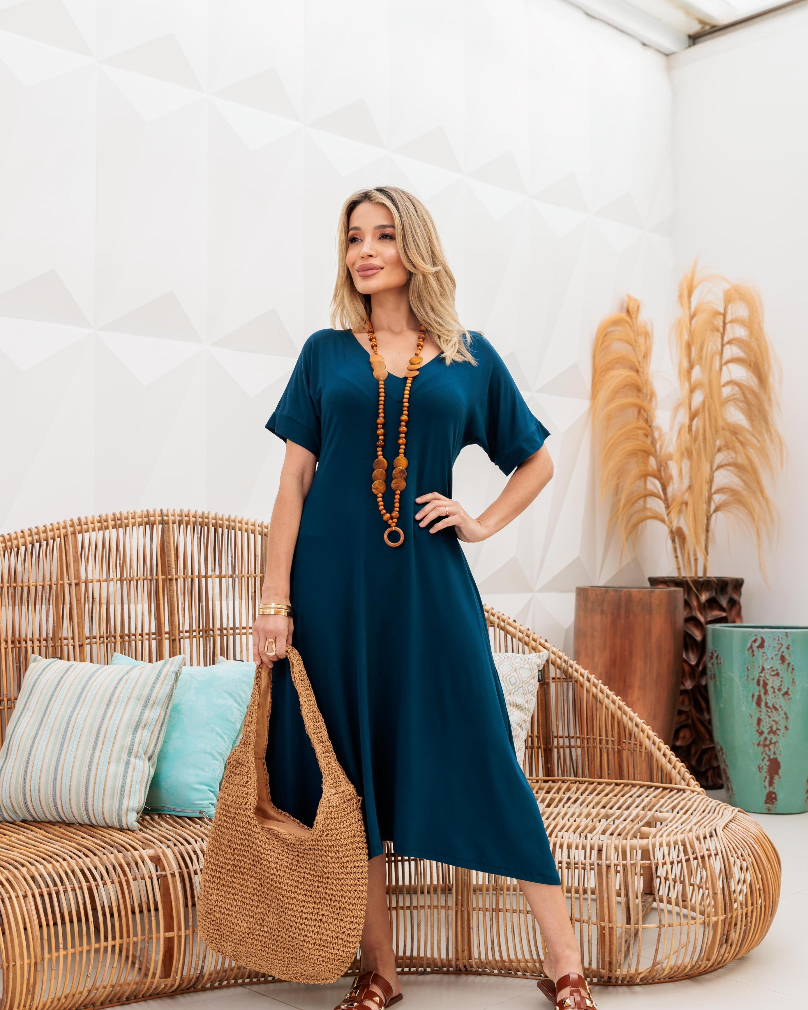 Vestido Sense - Azul Marinho