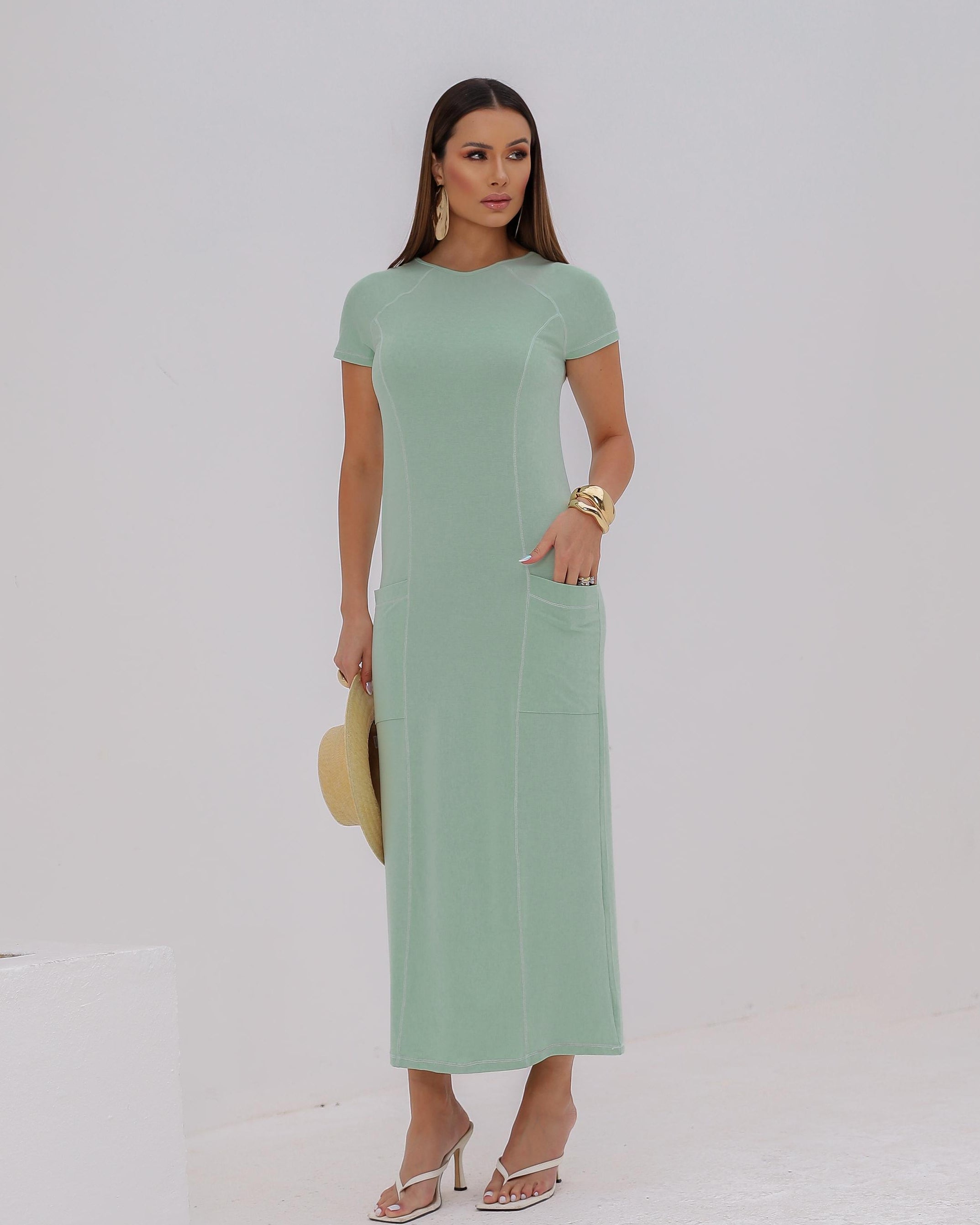 Vestido Sinai - Verde Acqua