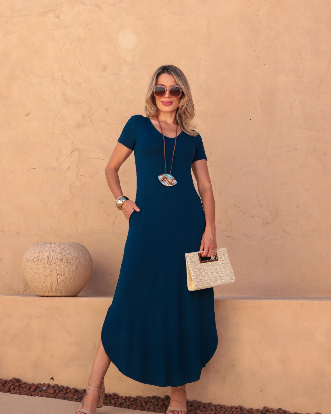 Vestido Solare - Azul Marinho