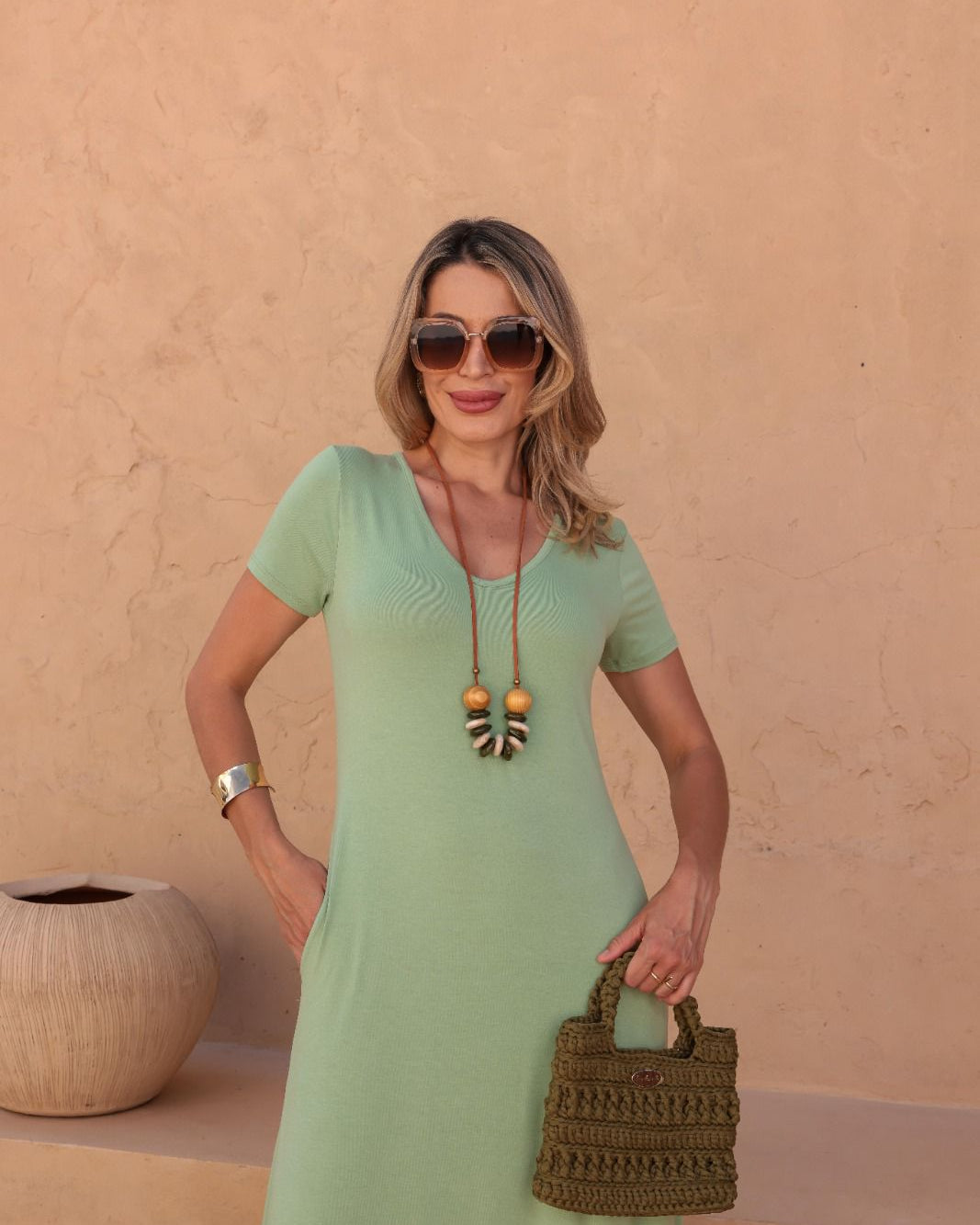 Vestido Solare - Verde Menta
