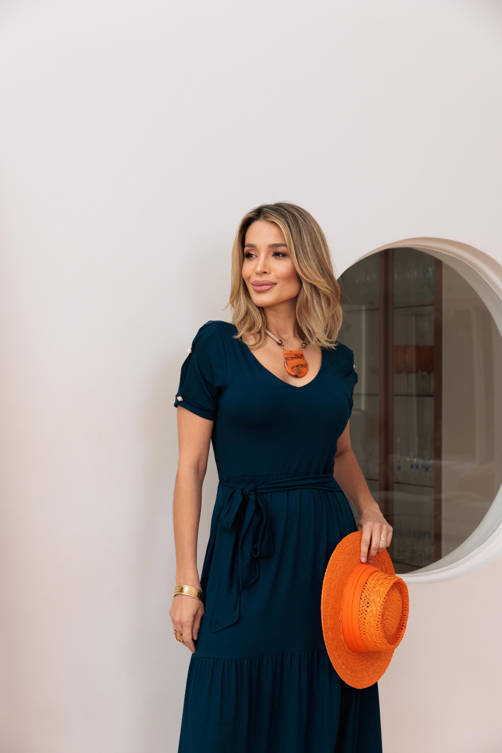 Vestido Três Marias - Azul Marinho