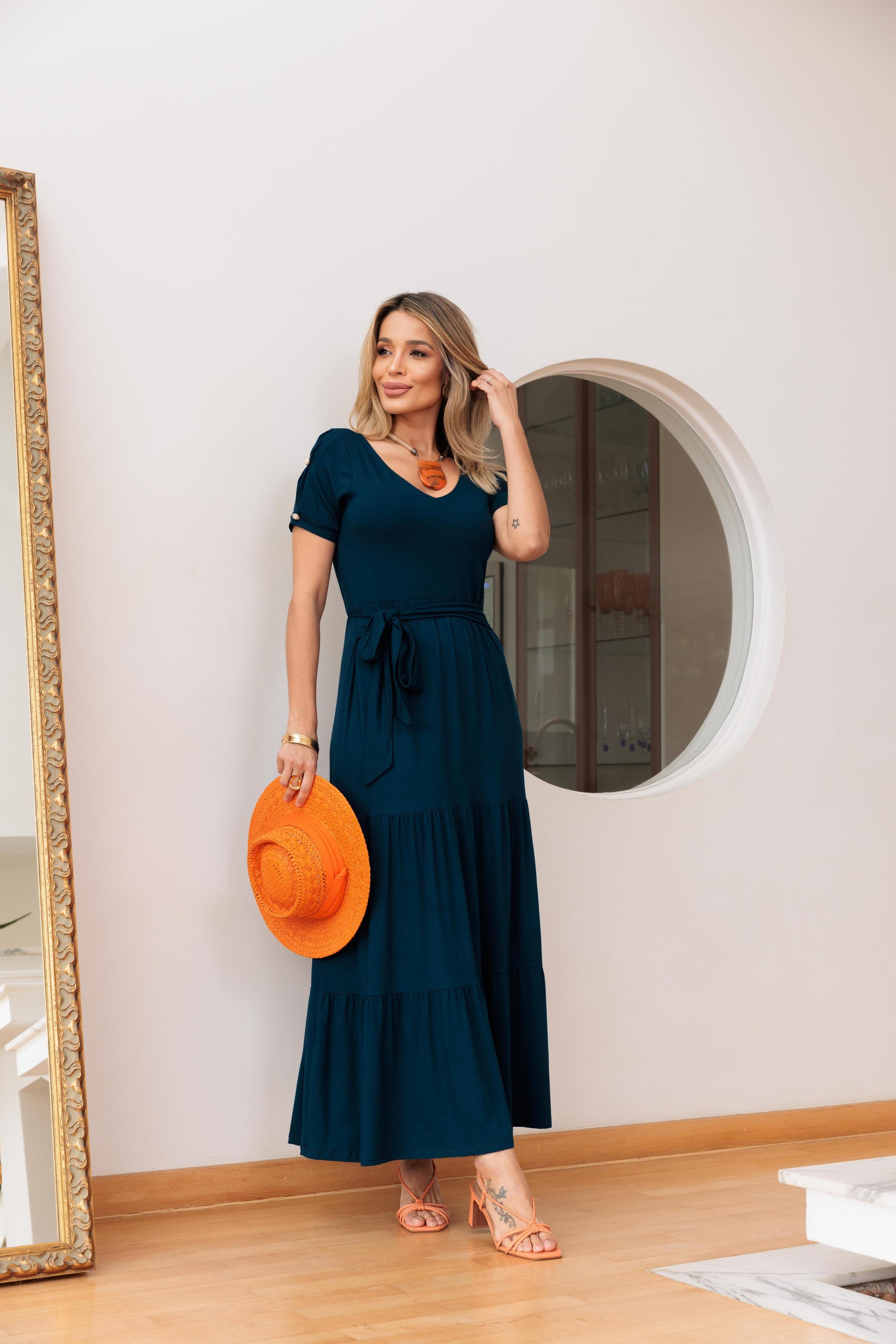 Vestido Três Marias - Azul Marinho