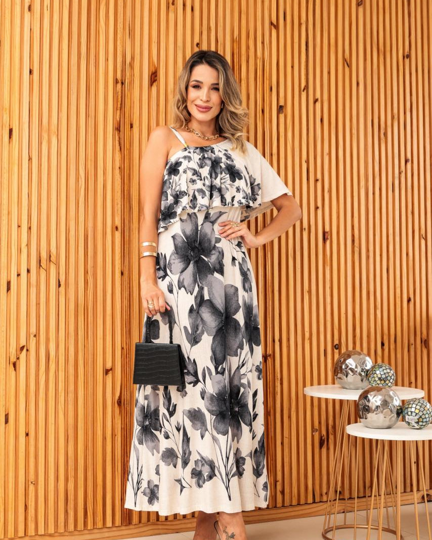 Vestido Vivara - Floral Preto